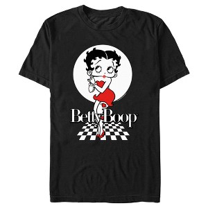 Men's Betty Boop Black and White Checkers Pose T-Shirt - 1 of 4