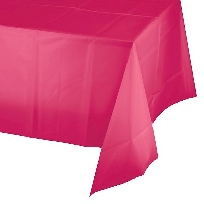 Hot Magenta Pink Disposable Tablecloth 