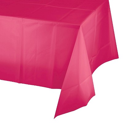 Hot Magenta Pink Disposable Tablecloth