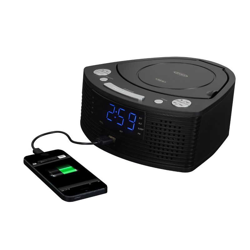 JENSEN JCR-390 Stereo CD Player with AM/FM Digital Dual Alarm Clock Radio, 4 of 7