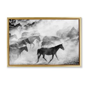 Stupell Industries Dusty Road Horse Photograph Floating Frame Canvas Art - 1 of 4