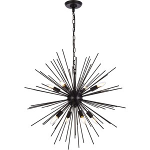 Elegant Lighting Ryland 1-Light Chrome Pendant with Frosted White Glass Cylinder - 1 of 4
