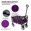 Collapsible Foldable Wagon Cart with strapping system Beach Wagon, Utility Cart for Camping Supports 225lbs - 2 of 4