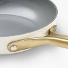 8" Nonstick Ceramic Coated Aluminum Frying Pan With Champagne Handle Cream - Figmint™ - 4 of 4