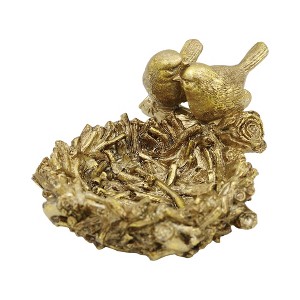 Transpac Resin Gold Birdfeeder Home Decorations Spring - 1 of 1