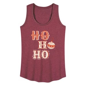 Women's - Instant Message - Christmas Ho Ho Ho Ornament Graphic Racerback Tank - 1 of 4