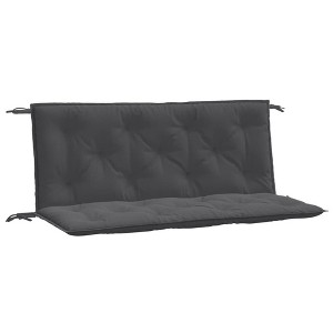 vidaXL Garden Bench Cushions - Outdoor Seat Pad - 2 Pcs - Melange Anthracite - Durable Polyester - 47.2" x 19.7" x 2.8" - 1 of 4