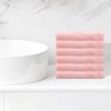 Unique Bargains Bathroom Solid Breathable Multi-Purpose Cotton Bath Washcloths 6 Pcs - 2 of 4