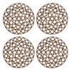 Saro Lifestyle Rustic Rattan Loop Placemat (Set of 4), Brown, 15"x15" - 3 of 4