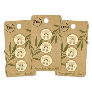 Dritz 18mm Recycled Cotton Koala Buttons Yellow: Sewing Fasteners, Plastic, 9 Pieces, Art & Stationery - 1 of 4