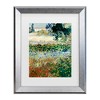 Trademark Fine Art -Vincent Van Gogh 'Garden in Bloom' Matted Framed Art - 2 of 3