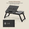 Tangkula Bamboo Laptop Desk Adjustable Folding Bed Tray w/ Drawer Heat Dissipation - 3 of 4