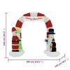 vidaXL 8.5ft Inflatable Christmas Archway with Santa & Snowman, Built-in LED Lights, Weather-Resistant Outdoor Decoration, Quick Setup & Storage - 3 of 4