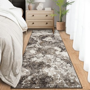 Machine Washable Area Rugs for Living Room, Modern Abstract Bedroom Rug, Low Pile Non-Slip Carpet - 1 of 4
