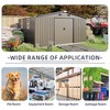 10x12 FT Outdoor Storage Shed, Large Metal Garden Shed with 2 Windows, Tool Sheds with Lockable Sliding Doors Brown - 4 of 4