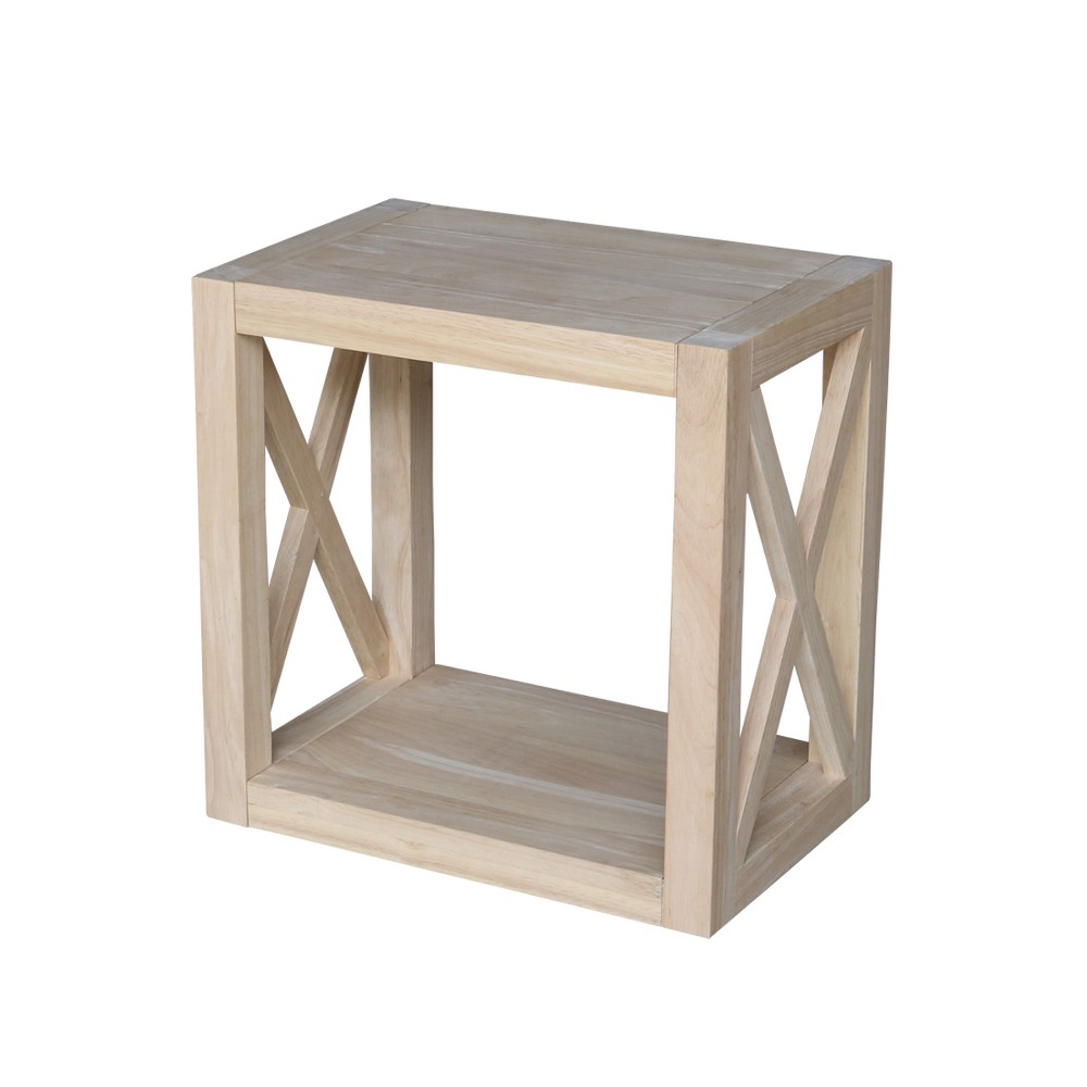 Photos - Coffee Table Hampton Solid Wood Narrow End Table Unfinished - International Concepts