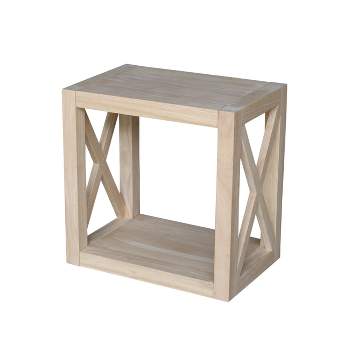 Hampton Solid Wood Narrow End Table Unfinished - International Concepts