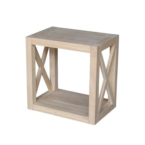narrow end table with usb port