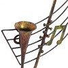 Metal Musical Notes Wall Decor with Trumpets Brown - Olivia & May - 3 of 3