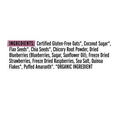 purely elizabeth. Gluten Free Mixed Berry Prebiotic Fiber Oatmeal Cup - 2oz