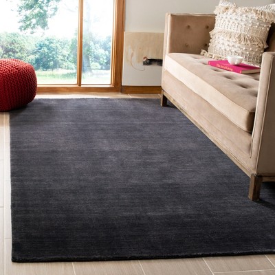 Handmade Black Wool Tufted 4' x 6' Area Rug