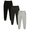 3 Pack Ultra Soft Womens Joggers with Zip Pockets - 3 of 4