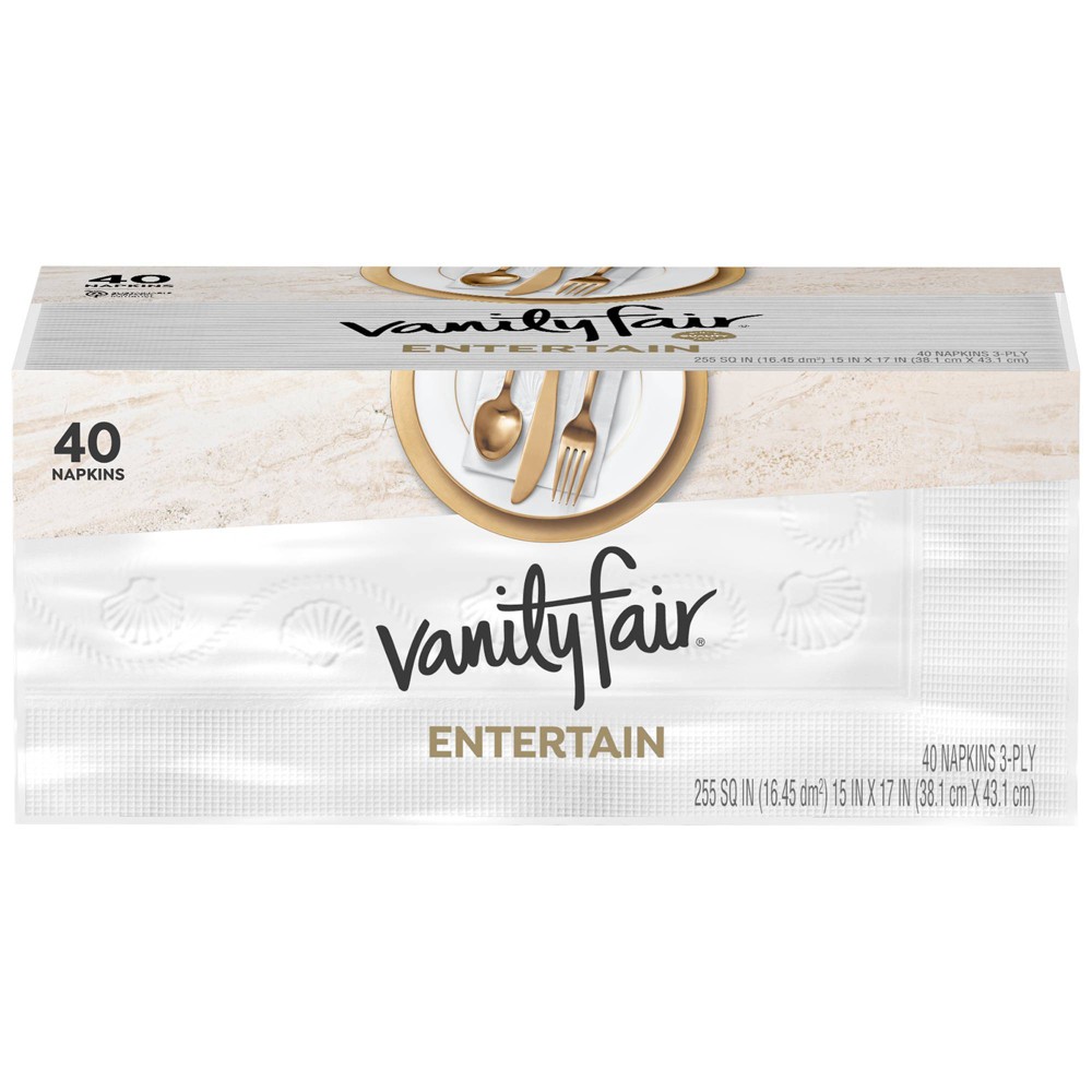 UPC 042000355438 product image for Vanity Fair Entertain 3-Ply Napkins- 40ct | upcitemdb.com