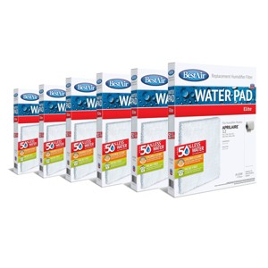 BestAir A12W Whole House Humidifier Replacement White Water Pad For Aprilaire Models: Humidifier Filter, Wick, 4 Pack - 1 of 4
