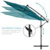 Best Choice Products 10ft Solar LED Offset Hanging Outdoor Market Patio Umbrella w/ Adjustable Tilt - 4 of 4