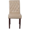 Merrick Lane Upholstered Parsons Chair with Nailhead Trim - 3 of 4