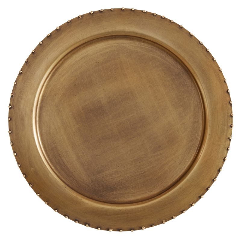 Saro Lifestyle Dot Rim Charger Plates (Set of 4), 1 of 5