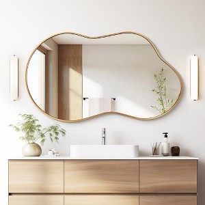Beautyolove Irregular Aluminum Alloy Framed Wall Mirror Asymmetrical Wall Mirror - 1 of 4