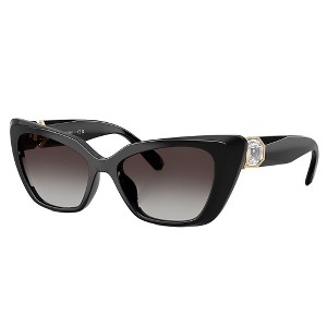 Swarovski SK 6047 10018G Womens Cat-Eye Sunglasses Black 54mm - 1 of 3