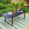 7pc Patio Dining Set: Swivel Rattan Chairs, Expandable Table - Captiva Designs - 2 of 4