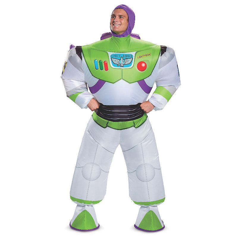 Mens Toy Story Inflatable Buzz Lightyear Costume - One Size Fits Most - White, 1 of 2
