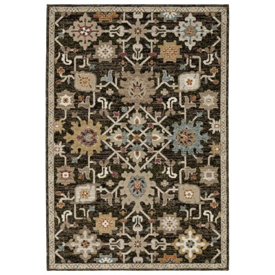 Oriental Weavers Andorra 2396B Brown/ Multi Indoor Area Rug - 5'3" x 7'3"