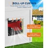 Heavy-Duty Metal Carport Garage with PE Cover and Steel Frame, Outdoor Shed for Cars, Trucks & Boats, Featuring 4 Doors and Mesh Ventilation Windows - 4 of 4