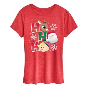 Women's - Rudolph - Rudolph Ho Ho Ho Short Sleeve Graphic T-Shirt - 1 of 4