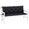 vidaXL Bench Cushion Water Repellent Outdoor Seat Cushion Pad Oxford Fabric - Black and White 59.1" - 4 of 4