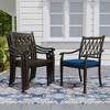 Mondawe Hollow Back Cast Aluminum Outdoor Dining Armchair with Cushion (Set of 4) - 2 of 4