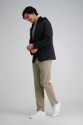 Haggar Men's Iron Free Premium Khaki Straight Fit Flat Front Pant