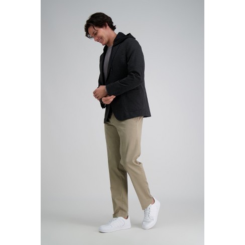 Haggar Men's Iron Free Premium Khaki Straight Fit Flat Front Pant 42 X 30 -  Khaki : Target