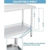 Commercial Stainless Steel Table for Prep & Work, 60 x 24 in Kitchen Food Prep Table with Adjustable Under Shelf and Hooks, for Warehouse,Garage - 4 of 4