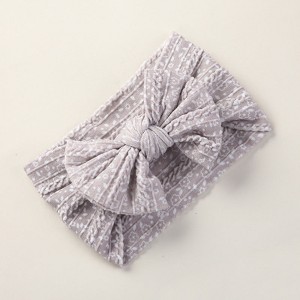 MyKids-Usa Baby Floral Print Soft Big Bow Headband - 1 of 4