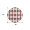 Burgundy Geometric Washable Indoor Outdoor Area Rug - 3 of 4