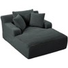 Racxily Oversized Chaise Lounge Chair, Corduroy Upholstered Modern Sofa with No Assembly Required for Living Room & Office - 2 of 4
