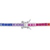 EVERLY JEWELRY | Yellow Plated Sterling Silver 8 CT TGW Multi Color Cubic Zirconia Tennis Bracelet, 7 inch - 4 of 4