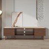 Etelifrank Vintage Mid-Century TV Stand - Solid Wood Media Console - 3 of 4