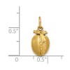 Black Bow Jewelry 14k Yellow Gold 3D Peach Charm or Pendant, 10mm (3/8 inch) - 3 of 4