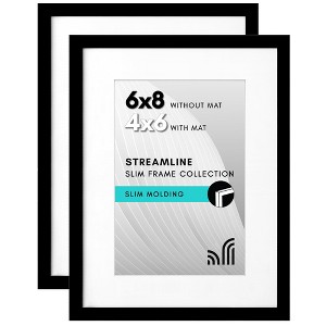 Americanflat Thin Picture Frames with shatter-resistant glass - Horizontal and Vertical Formats for Wall and Tabletop - 1 of 4